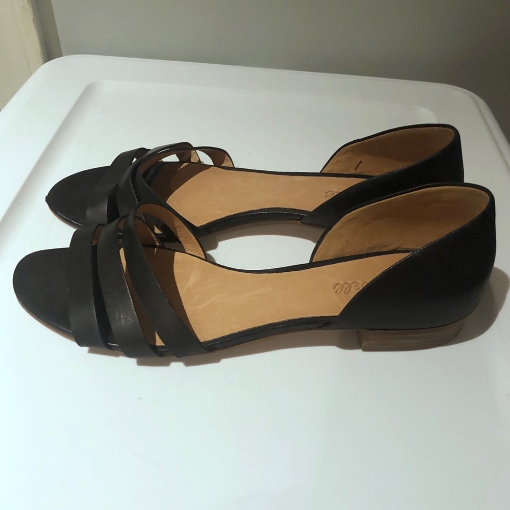 Madewell d'orsay flats black leather 9.5